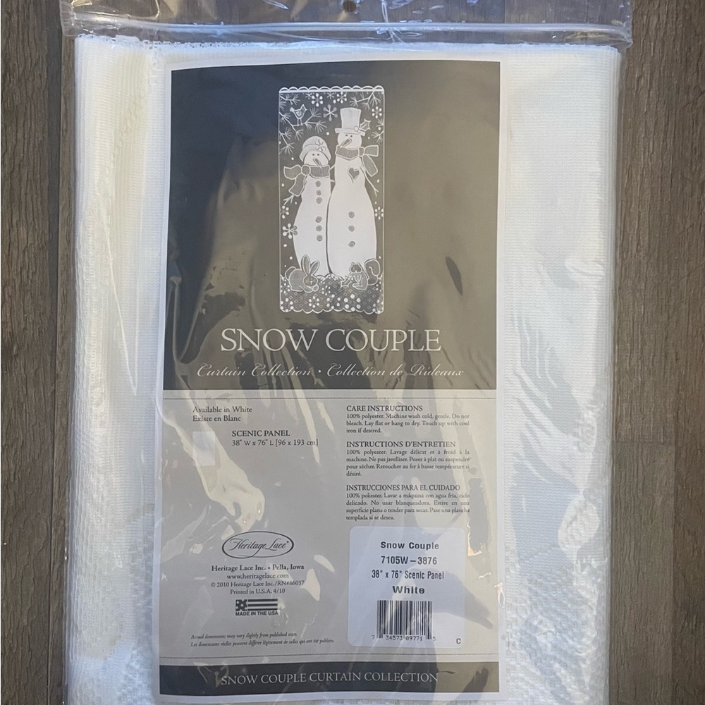Lace Door/Window Panel Heritage Lace brand Holiday